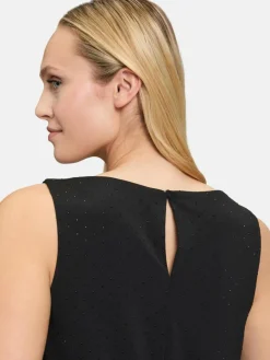 Vera Mont Blusen*Damen Blusentop schwarz uni