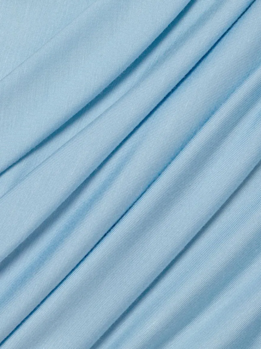 comma Blusen*Damen Blusentop hellblau uni