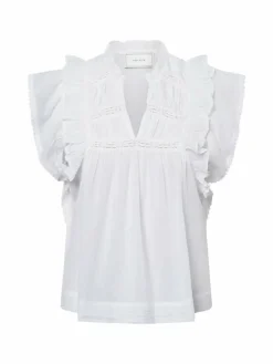 Neo Noir Blusen*Damen Blusentop - Jayla weiß uni