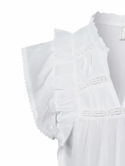 Neo Noir Blusen*Damen Blusentop - Jayla weiß uni