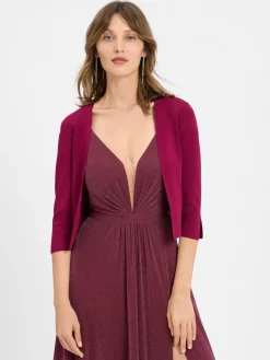 Vera Mont Pullover & Strickjacken*Damen Bolero aubergine uni