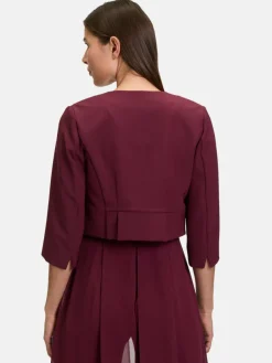 Vera Mont Blazer*Damen Bolero-Jacke bordeaux uni