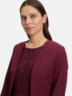 Vera Mont Blazer*Damen Bolero-Jacke bordeaux uni