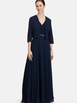 Vera Mont Blazer*Damen Bolero-Jacke marine blau uni