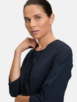 Vera Mont Blazer*Damen Bolero-Jacke marine blau uni