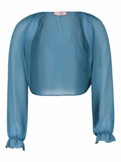 Vera Mont Blazer*Damen Bolero-Jacke blau uni