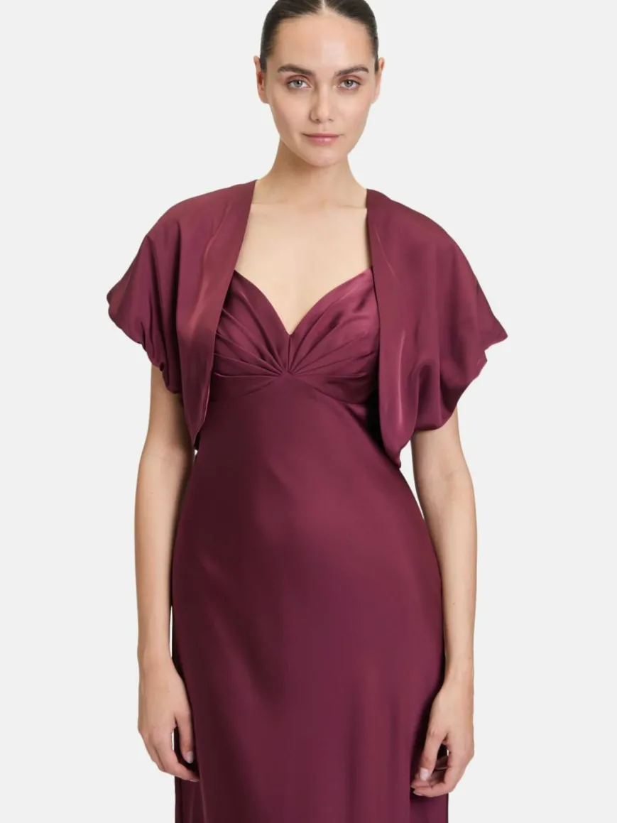 Vera Mont Blazer*Damen Bolero-Jacke bordeaux uni