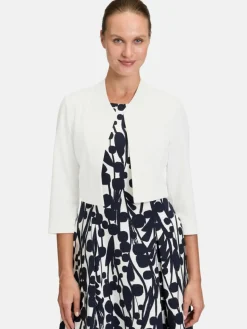 Vera Mont Blazer*Damen Bolero-Jacke weiß uni