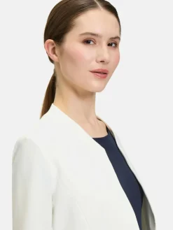 Vera Mont Blazer*Damen Bolero-Jacke weiß uni