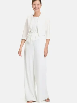 Vera Mont Blazer*Damen Bolero-Jacke weiß uni