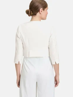 Vera Mont Blazer*Damen Bolero-Jacke weiß uni