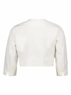 Vera Mont Blazer*Damen Bolero-Jacke weiß uni