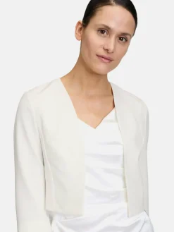Vera Mont Blazer*Damen Bolero-Jacke weiß uni