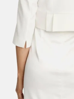 Vera Mont Blazer*Damen Bolero-Jacke weiß uni