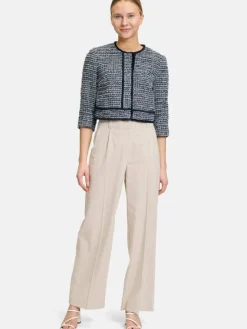 Betty & Co Blazer*Damen Bolero-Jacke blau uni