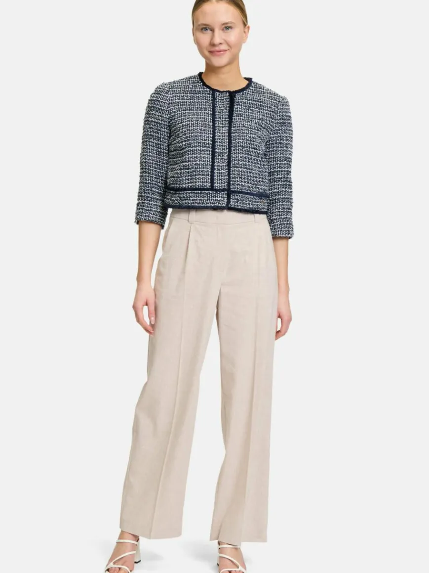 Betty & Co Blazer*Damen Bolero-Jacke blau uni