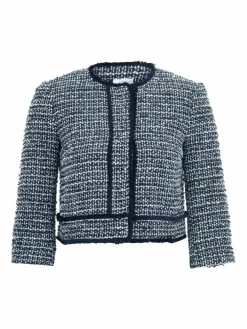 Betty & Co Blazer*Damen Bolero-Jacke blau uni