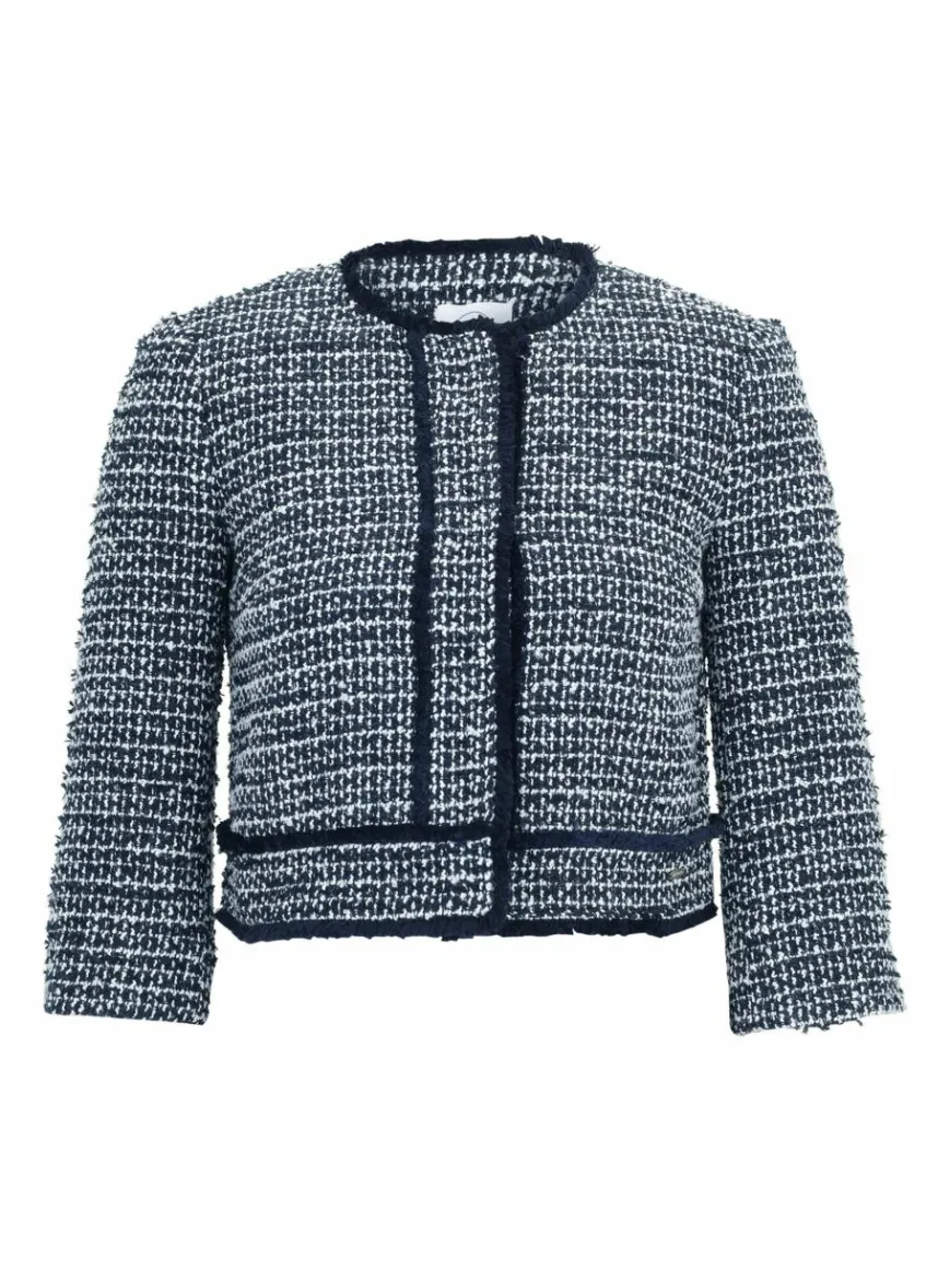 Betty & Co Blazer*Damen Bolero-Jacke blau uni