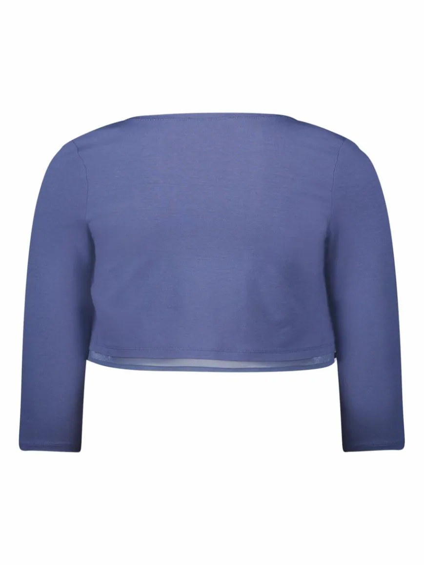Vera Mont Pullover & Strickjacken*Damen Bolero-Jacke blau uni