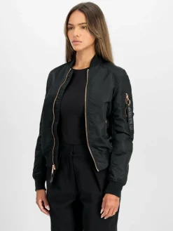 Alpha Industries Jacken & Westen*Damen Bomberjacke schwarz uni