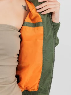 Alpha Industries Jacken & Westen*Damen Bomberjacke grün uni