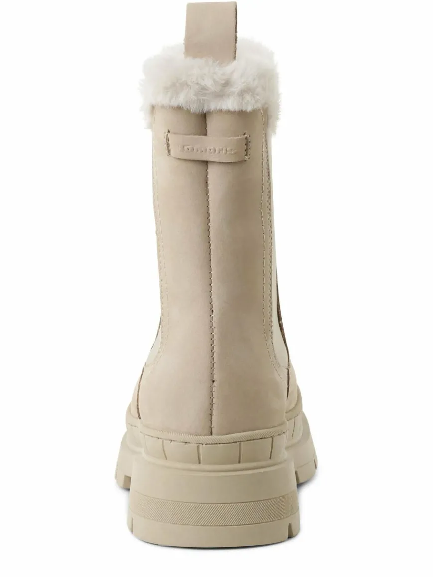 Tamaris Boots & Stiefeletten*Damen Boots aus Leder beige uni