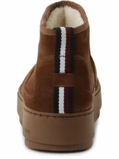 Tommy Hilfiger Boots & Stiefeletten*Damen Boots aus Leder cognac uni