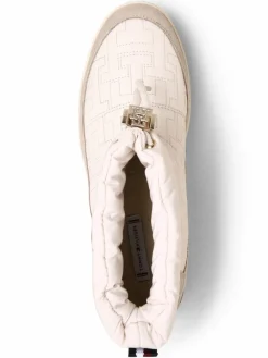 Tommy Hilfiger Boots & Stiefeletten*Damen Boots mit Leder-Anteil ecru beige uni