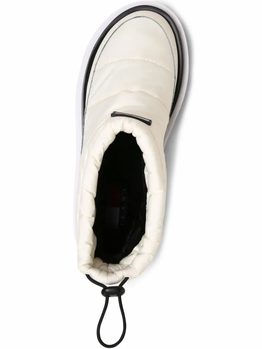 Tommy Jeans Boots & Stiefeletten*Damen Boots mit Leder-Anteil vanille uni