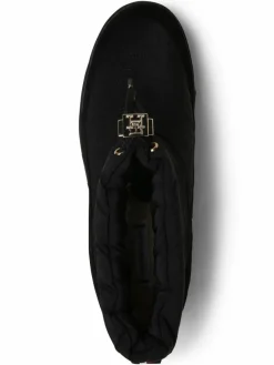 Tommy Hilfiger Boots & Stiefeletten*Damen Boots mit Leder-Anteil schwarz uni