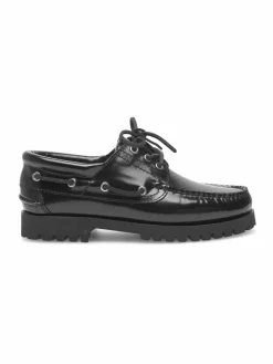 Henry Stevens Schnürschuhe*Damen Bootsschuh – Morgan W DS schwarz uni