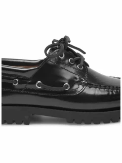 Henry Stevens Schnürschuhe*Damen Bootsschuh – Morgan W DS schwarz uni