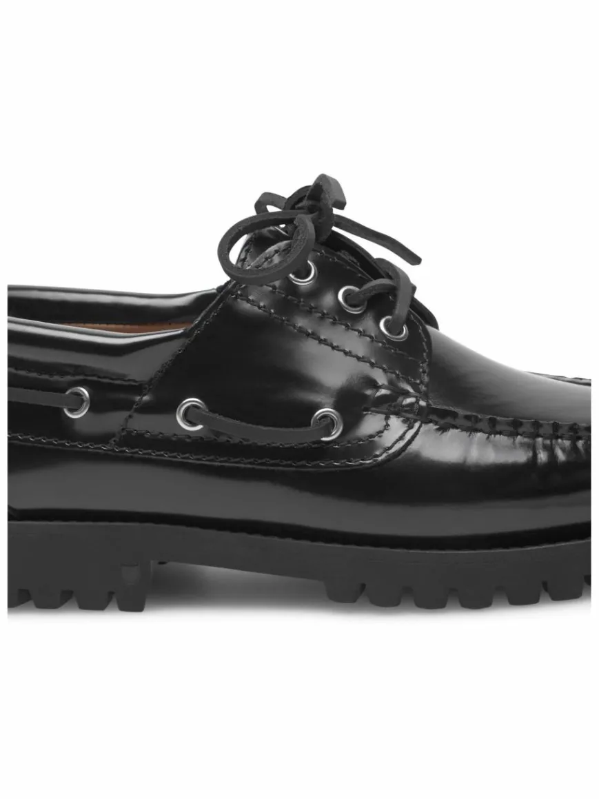 Henry Stevens Schnürschuhe*Damen Bootsschuh – Morgan W DS schwarz uni