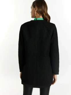 Faina Blazer*Damen Bouclé Blazer schwarz uni