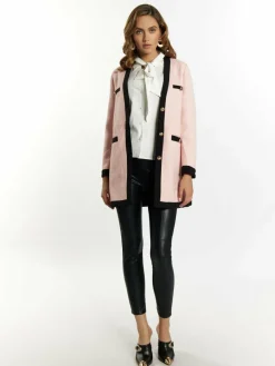 Faina Blazer*Damen Bouclé Blazer rosa uni
