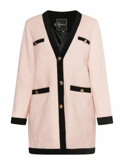 Faina Blazer*Damen Bouclé Blazer rosa uni