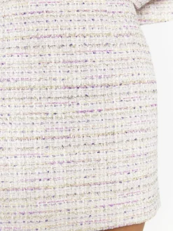 Faina Röcke*Damen Bouclé Minirock mehrfarbig uni