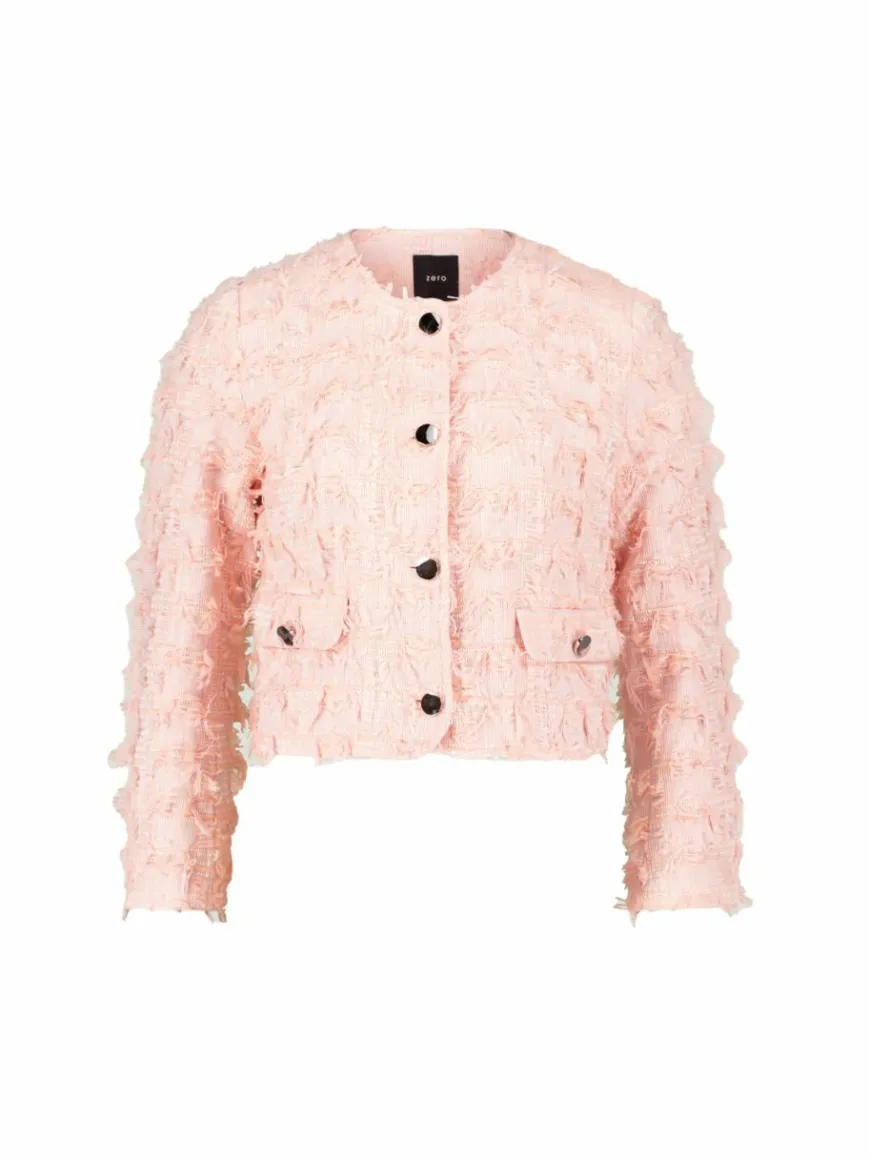 zero Blazer*Damen Bouclè-Blazer pink uni