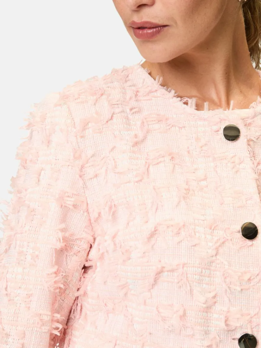 zero Blazer*Damen Bouclè-Blazer pink uni