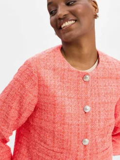 Betty Barclay Blazer*Damen Bouclé-Kastenjacke koralle strukturiert