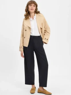 Cambio Hosen*Damen Bundfaltenhose - Erin marine uni