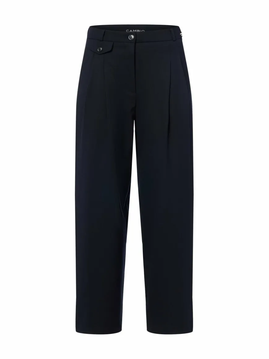 Cambio Hosen*Damen Bundfaltenhose - Erin marine uni
