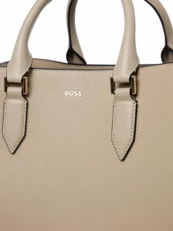 BOSS Taschen & Rucksäcke*Damen Businesstasche aus Leder - Alyce Business Tote taupe strukturiert