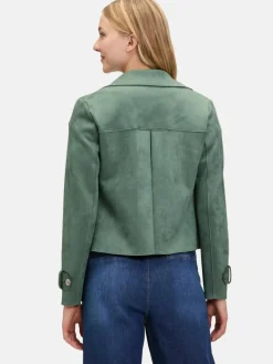 Cartoon Blazer|Jacken & Westen*Damen Casual-Jacke khaki grün uni