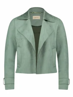 Cartoon Blazer|Jacken & Westen*Damen Casual-Jacke khaki grün uni