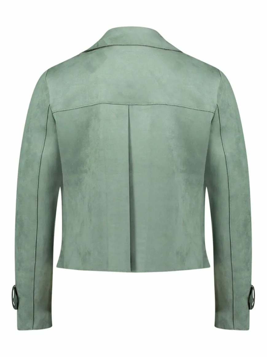 Cartoon Blazer|Jacken & Westen*Damen Casual-Jacke khaki grün uni