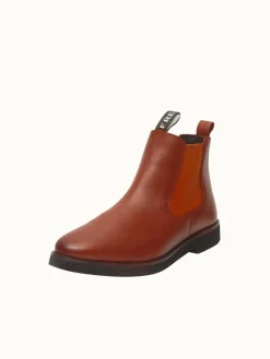 FREUDE Boots & Stiefeletten*Damen Chelsea-Boots - BIMBA cognac bedruckt