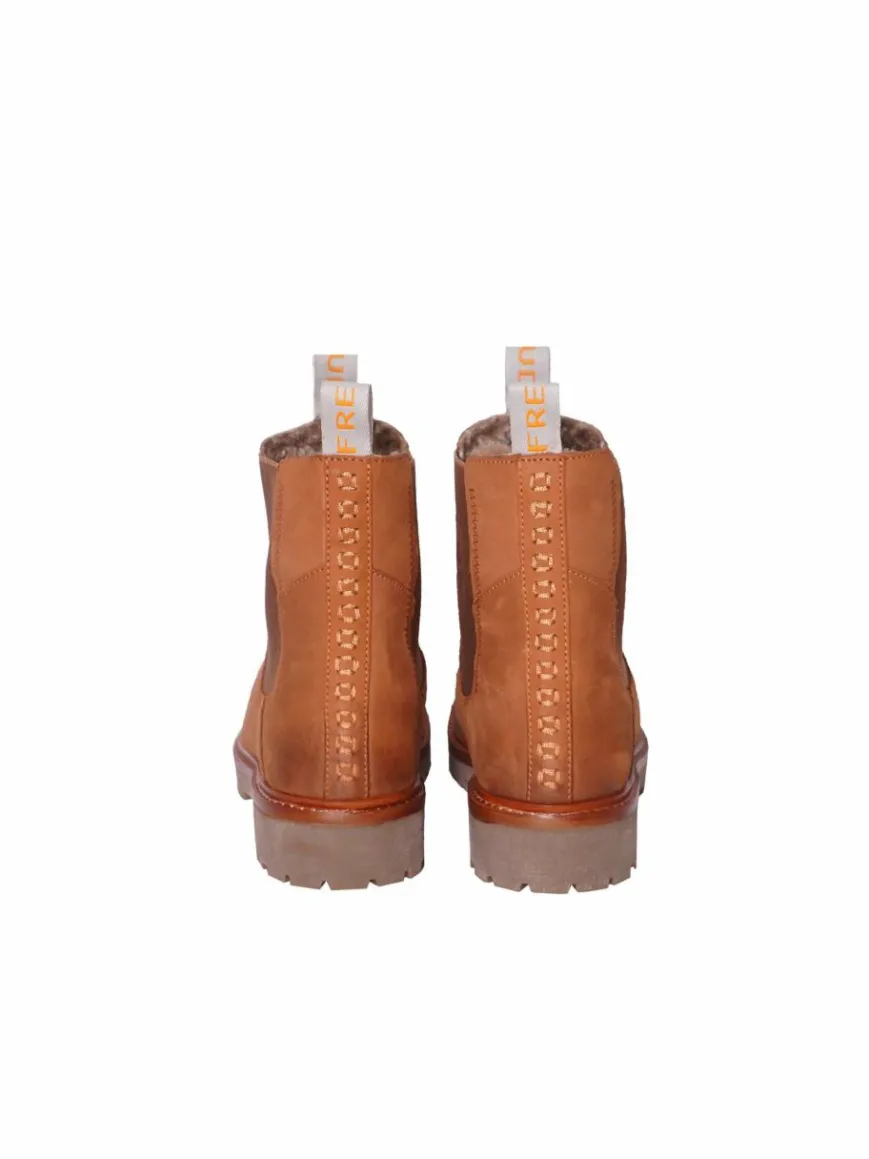 FREUDE Boots & Stiefeletten*Damen Chelsea-Boots - BOA cognac bedruckt