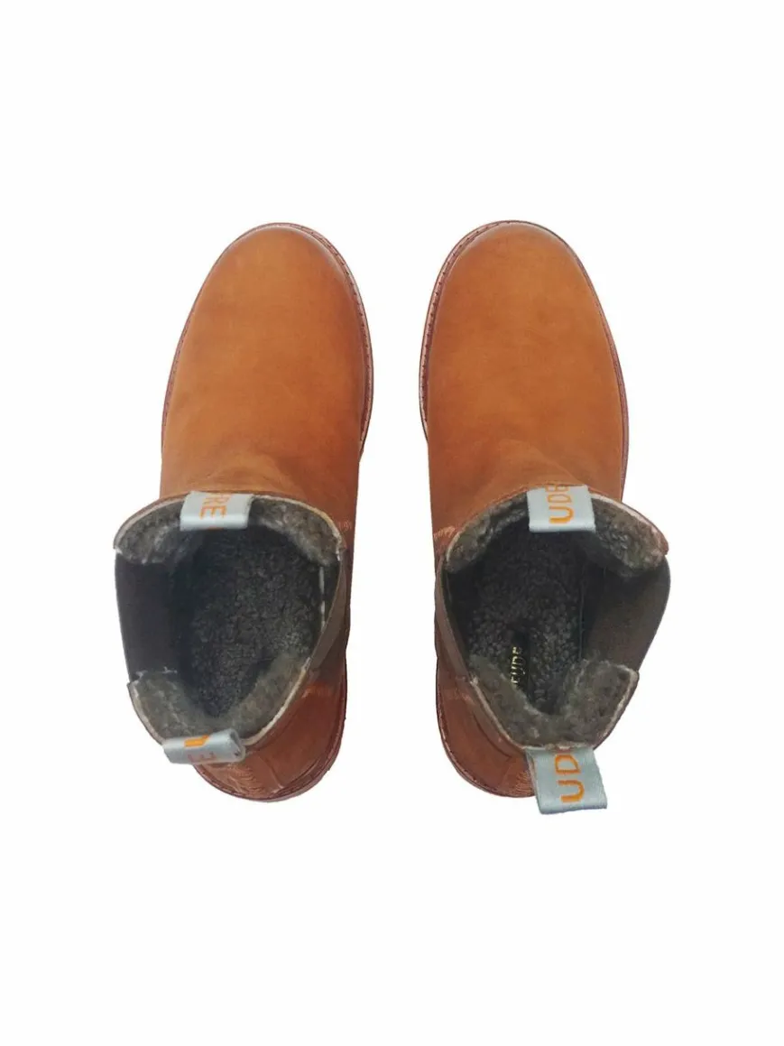 FREUDE Boots & Stiefeletten*Damen Chelsea-Boots - BOA cognac bedruckt