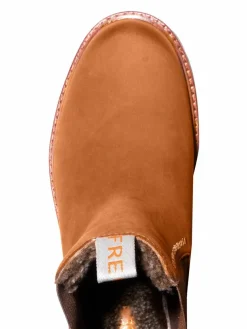 FREUDE Boots & Stiefeletten*Damen Chelsea-Boots - BOA cognac bedruckt